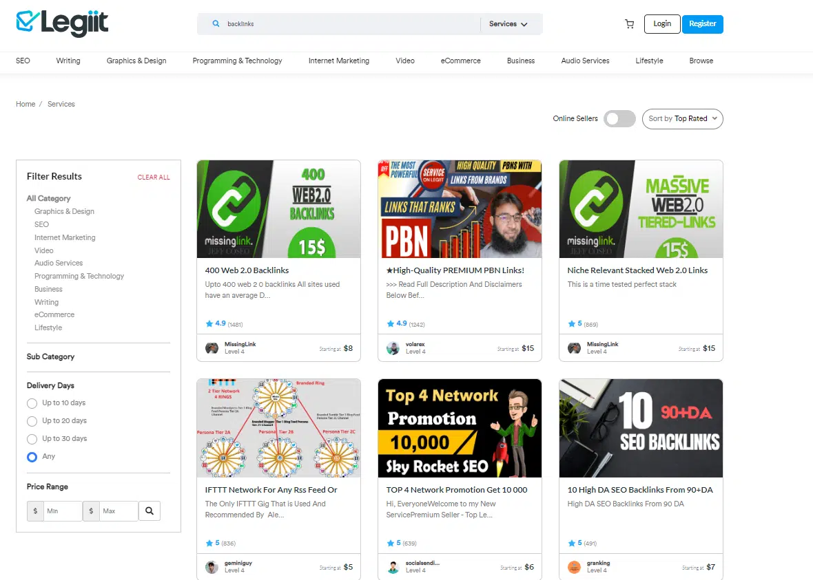 Legiit freelance marketplace