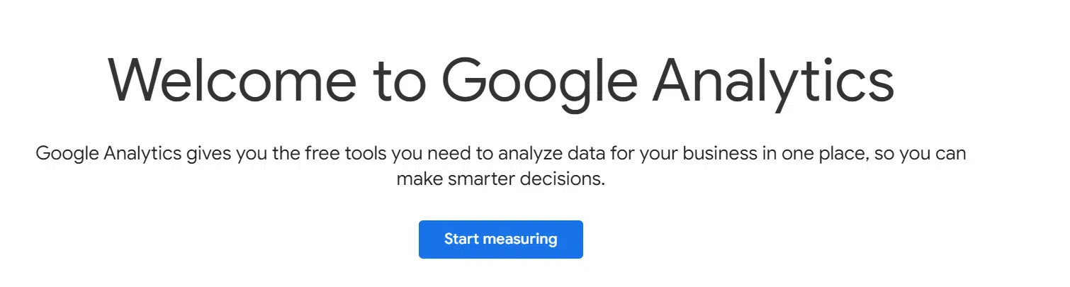 Welcome to Google Analytics