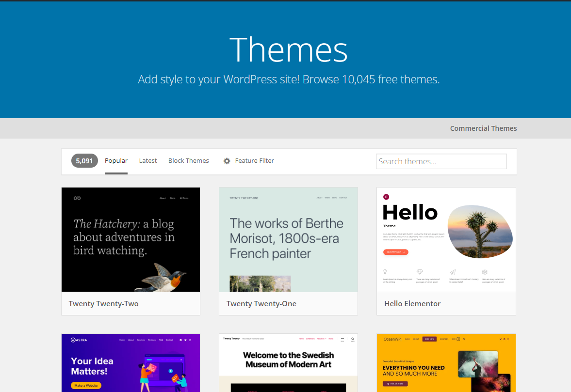 Wordpress Themes