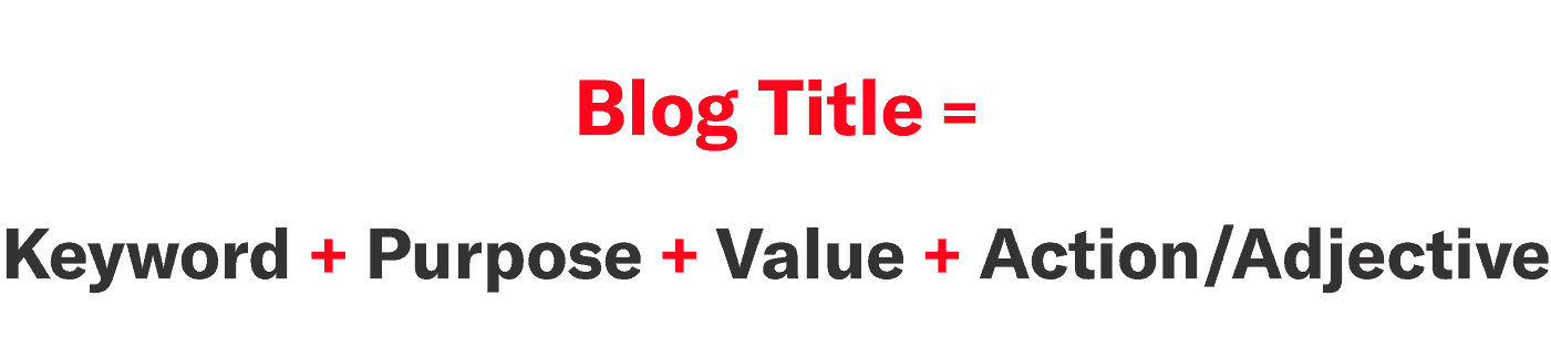 Blog Title Formula